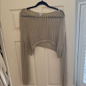Melrose and Market Beige Knit Women Sweater